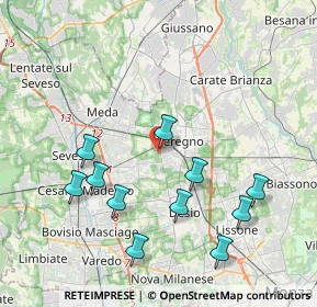 Mappa Via Padre Massimiliano Kolbe, 20831 Seregno MB, Italia (4.14)