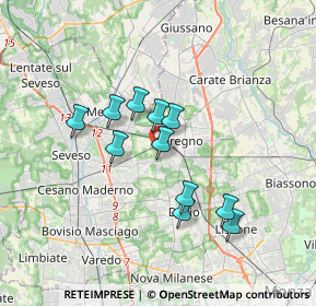 Mappa Via Padre Massimiliano Kolbe, 20831 Seregno MB, Italia (2.82727)