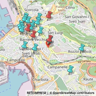 Mappa Via Petronio, 34141 Trieste TS, Italia (1.105)