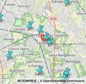 Mappa Piazza Liberazione, 20831 Seregno MB, Italia (2.91923)