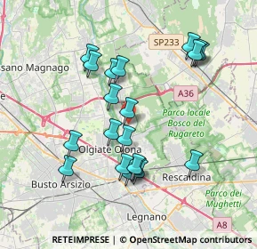 Mappa 21055 Gorla minore VA, Italia (3.555)