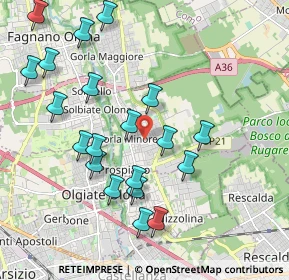 Mappa 21055 Gorla minore VA, Italia (2.0955)