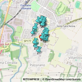 Mappa Via XXV Aprile, 20866 Carnate MB, Italia (0.25714)
