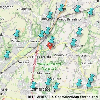 Mappa Via XXV Aprile, 20866 Carnate MB, Italia (3.04765)