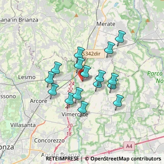 Mappa Via XXV Aprile, 20866 Carnate MB, Italia (2.87375)