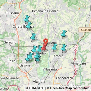 Mappa Via Volta, 20855 Lesmo MB, Italia (3.41615)