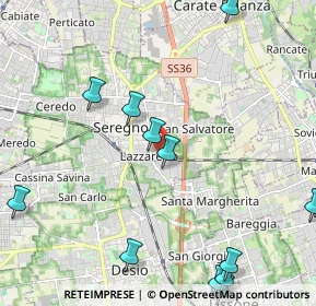 Mappa Via Tevere, 20831 Seregno MB, Italia (2.975)