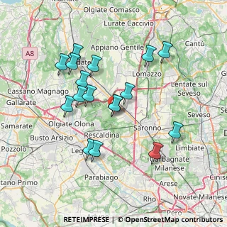 Mappa Via Francesco Petrarca, 21040 Cislago VA, Italia (6.81941)