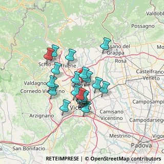 Mappa Via Pietro Ferraro, 36031 Dueville VI, Italia (10.696)