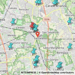 Mappa Via Achille Grandi, 20831 Seregno MB, Italia (2.86474)