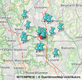 Mappa Via Achille Grandi, 20831 Seregno MB, Italia (2.584)