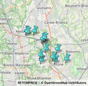 Mappa Via Achille Grandi, 20831 Seregno MB, Italia (2.64)