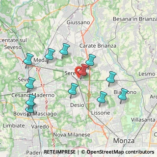 Mappa Via Achille Grandi, 20831 Seregno MB, Italia (4.01333)