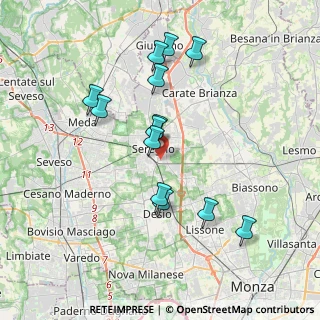 Mappa Via Achille Grandi, 20831 Seregno MB, Italia (3.51923)