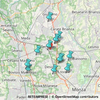Mappa Via Achille Grandi, 20831 Seregno MB, Italia (3.16769)