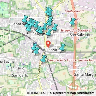 Mappa Via Achille Grandi, 20831 Seregno MB, Italia (0.9625)
