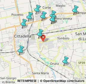Mappa Via Luparense, 35013 Cittadella PD, Italia (2.16636)