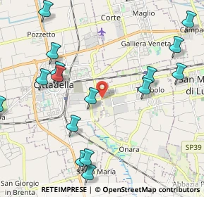 Mappa Via Luparense, 35013 Cittadella PD, Italia (2.888)
