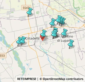 Mappa Via Luparense, 35013 Cittadella PD, Italia (3.37)