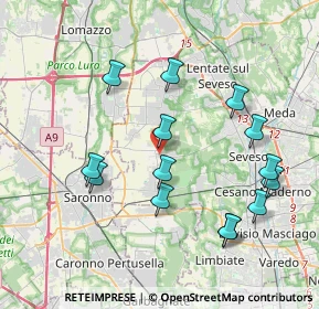 Mappa 20815 Cogliate MB, Italia (3.95571)