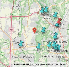 Mappa 20815 Cogliate MB, Italia (4.894)