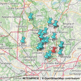 Mappa Via Camillo Benso Cavour, 20822 Seveso MB, Italia (6.026)