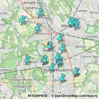 Mappa Via Camillo Benso Cavour, 20822 Seveso MB, Italia (2.125)