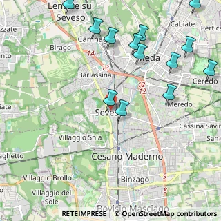 Mappa Via Camillo Benso Cavour, 20822 Seveso MB, Italia (2.61769)