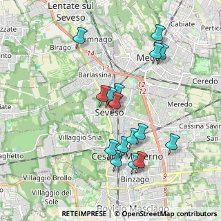 Mappa Via Camillo Benso Cavour, 20822 Seveso MB, Italia (1.84188)