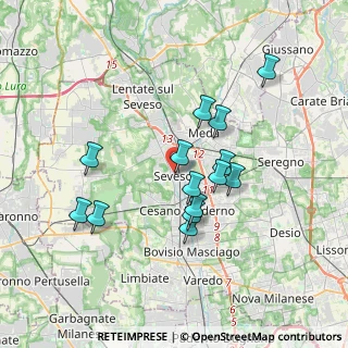 Mappa Via Camillo Benso Cavour, 20822 Seveso MB, Italia (3.17357)