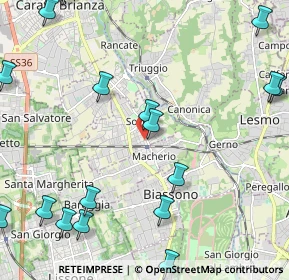 Mappa Vicolo Giovanni da Sovico, 20845 Sovico MB, Italia (3.06278)