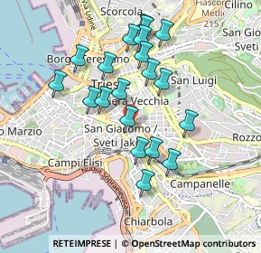 Mappa Via della Guardia, 34137 Trieste TS, Italia (0.8385)