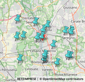 Mappa 20822 Seveso MB, Italia (3.8385)