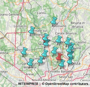 Mappa 20822 Seveso MB, Italia (7.13529)