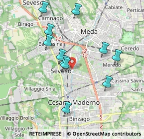 Mappa 20822 Seveso MB, Italia (1.85182)