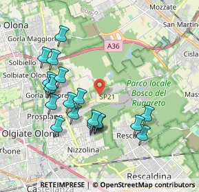 Mappa Via Aldo Moro, 21055 Gorla Minore VA, Italia (1.889)