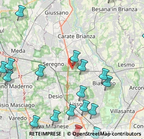 Mappa Via Vicinale Meiani di Levante, 20831 Seregno MB, Italia (5.8805)