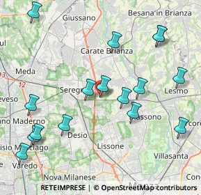 Mappa Via Vicinale Meiani di Levante, 20831 Seregno MB, Italia (4.70938)