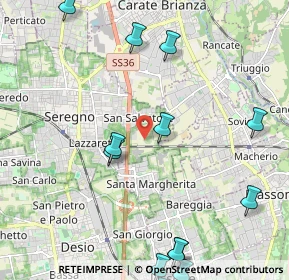 Mappa Via Vicinale Meiani di Levante, 20831 Seregno MB, Italia (2.83615)