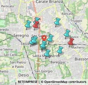 Mappa Via Vicinale Meiani di Levante, 20831 Seregno MB, Italia (1.38923)