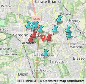 Mappa Via Vicinale Meiani di Levante, 20831 Seregno MB, Italia (1.45077)