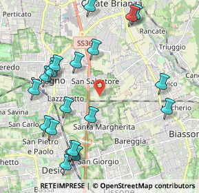 Mappa Via Vicinale Meiani di Levante, 20831 Seregno MB, Italia (2.3955)