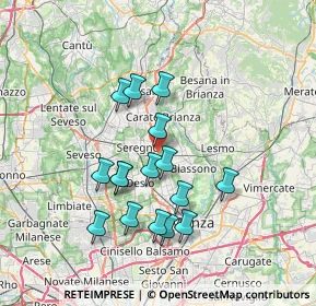 Mappa Via Vicinale Meiani di Levante, 20831 Seregno MB, Italia (6.41875)