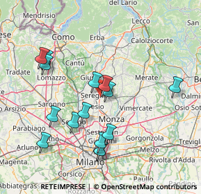 Mappa Via Vicinale Meiani di Levante, 20831 Seregno MB, Italia (15.29267)