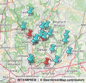 Mappa Via Ugo Foscolo, 20831 Seregno MB, Italia (6.11263)
