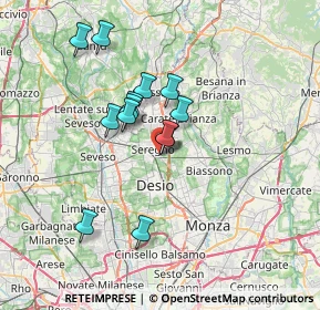 Mappa Via Ugo Foscolo, 20831 Seregno MB, Italia (5.82308)