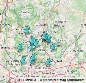 Mappa Via Ugo Foscolo, 20834 Seregno MB, Italia (6.01462)