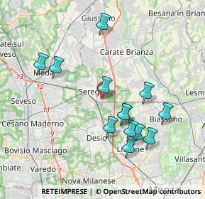Mappa Via Ugo Foscolo, 20831 Seregno MB, Italia (3.67615)