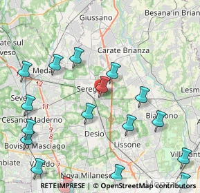 Mappa Via Ugo Foscolo, 20831 Seregno MB, Italia (5.882)
