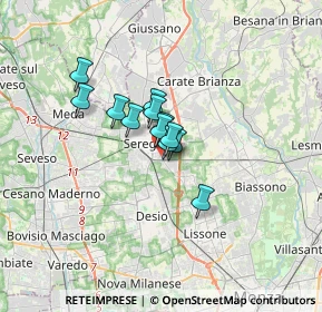 Mappa Via Ugo Foscolo, 20834 Seregno MB, Italia (1.86417)